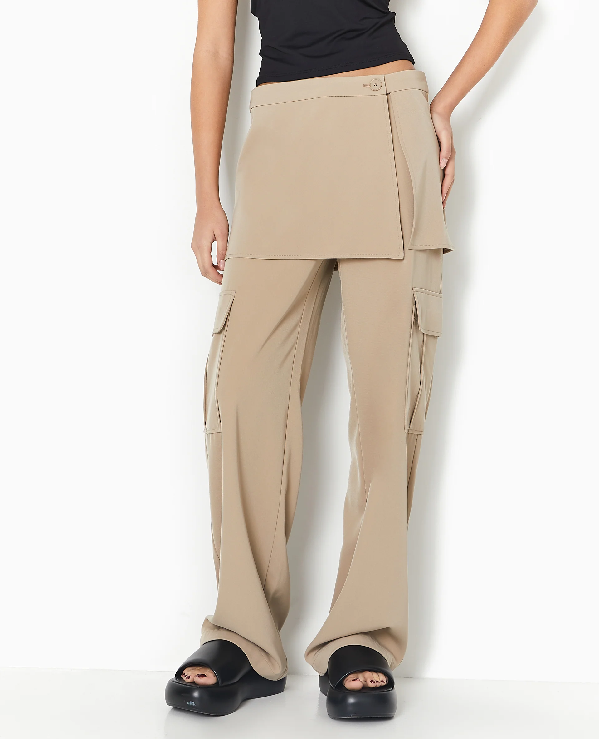 2 en 1 : pantalon cargo + jupette amovible - Image 5