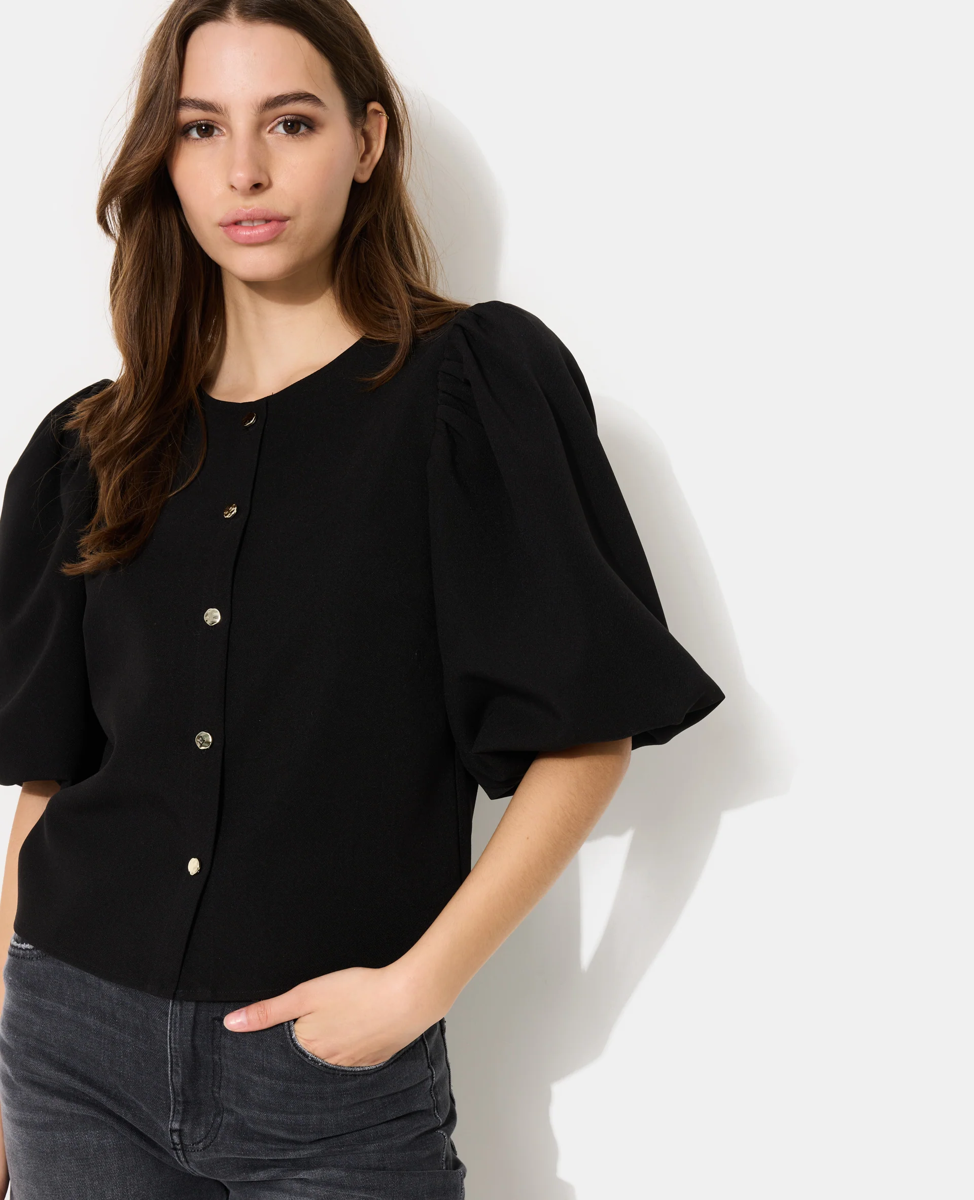 Blouse boutonnée manches ballons - Image 2