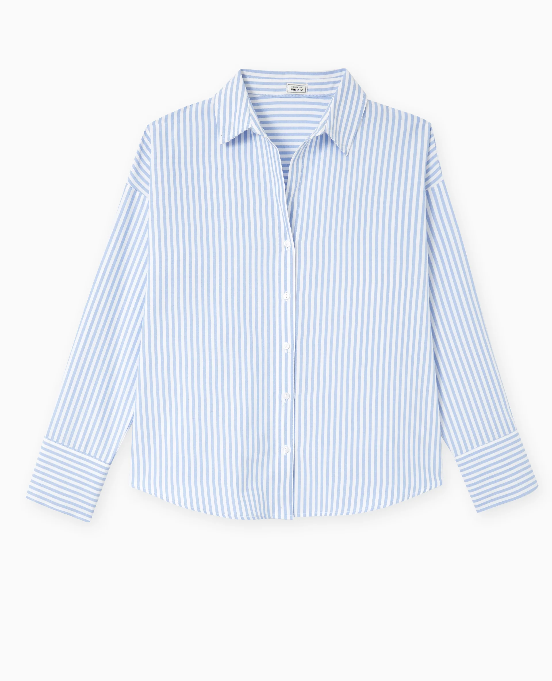 Chemise oversize rayée col ouvert - Image 4