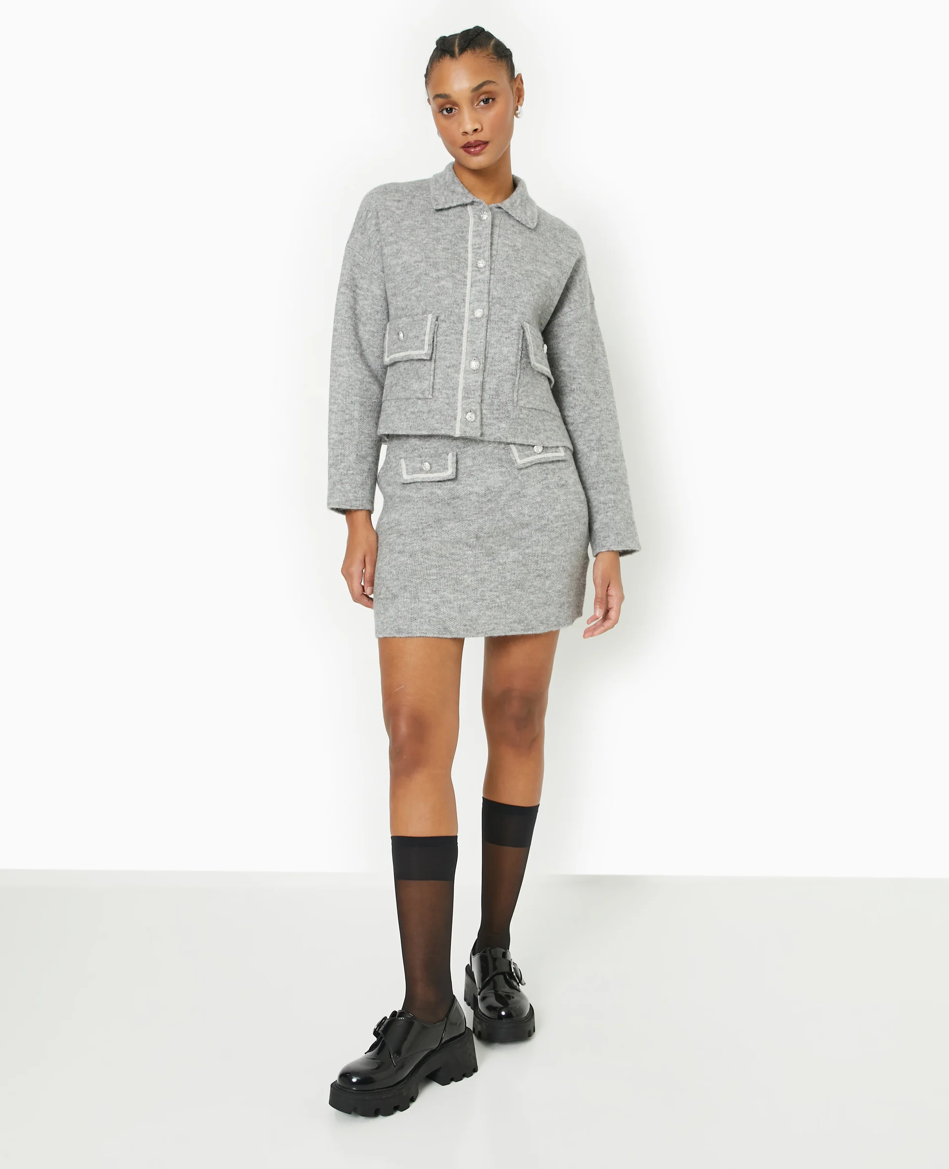 Gilet droit avec boutons fantaisie - Image 7