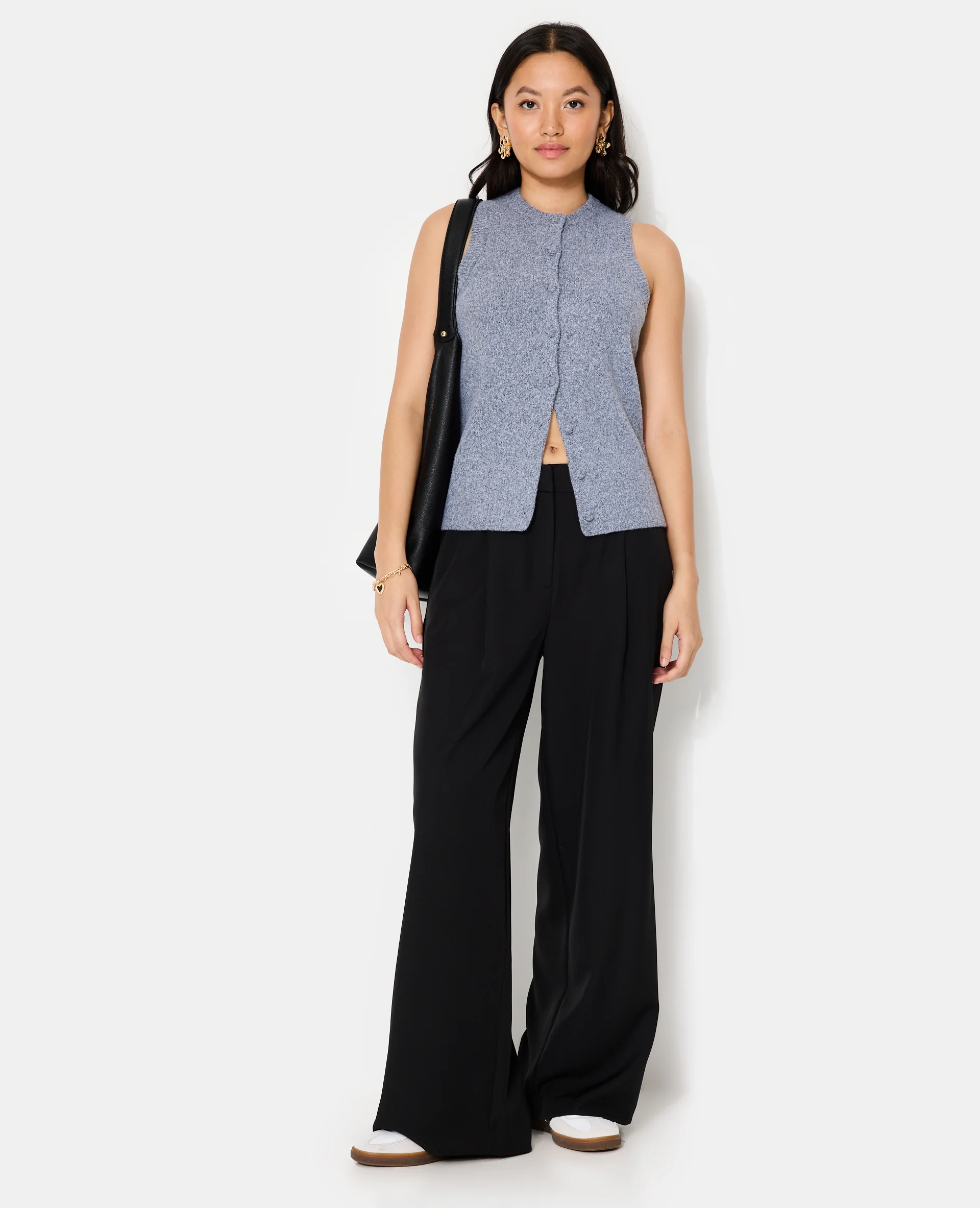Gilet sans manches avec boutons recouverts - Image 3
