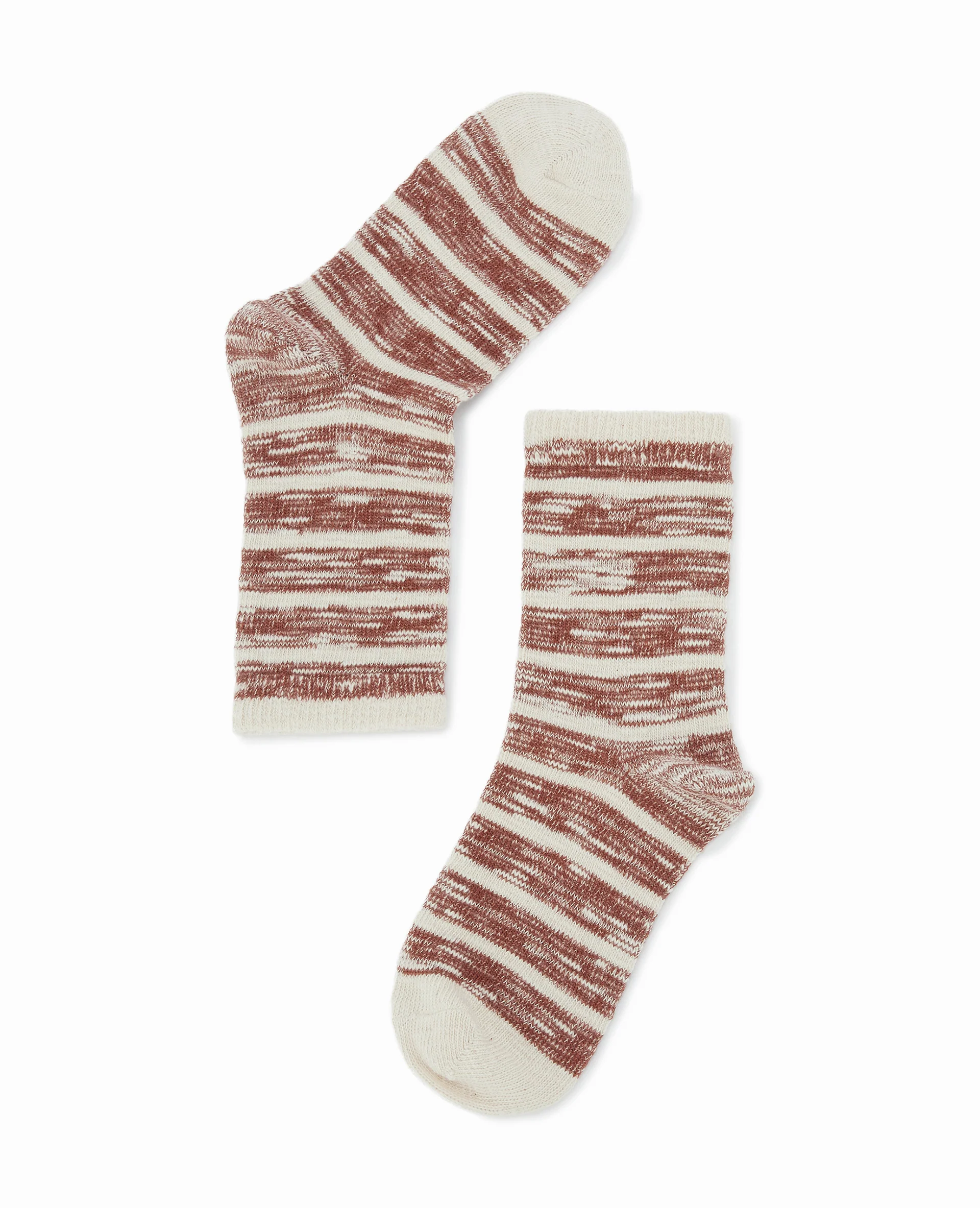 Paire de chaussettes bicolores effet rayé - Image 3