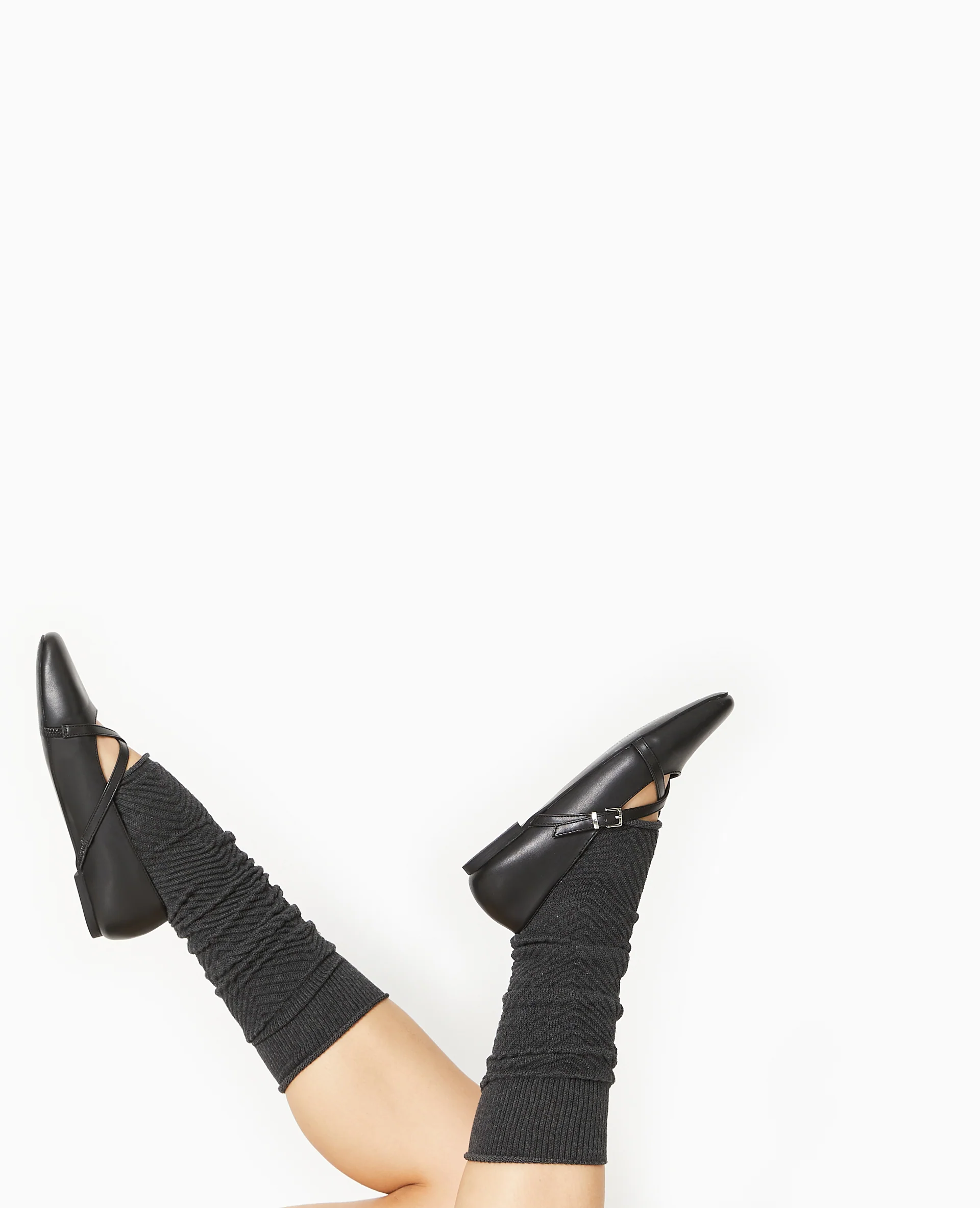Paire de guêtres en maille chevrons - Image 4