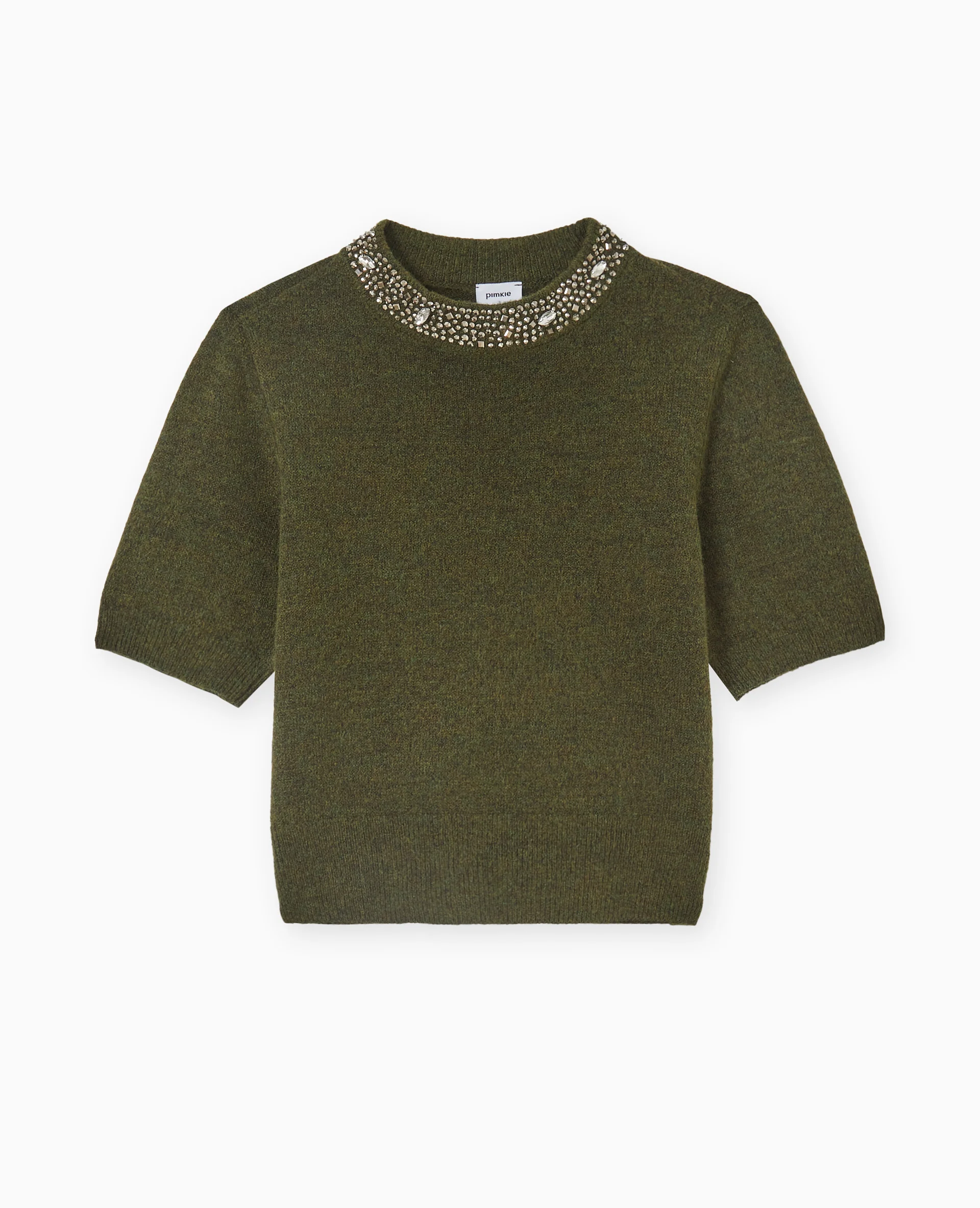 Pull manches courtes avec brillants - Image 4