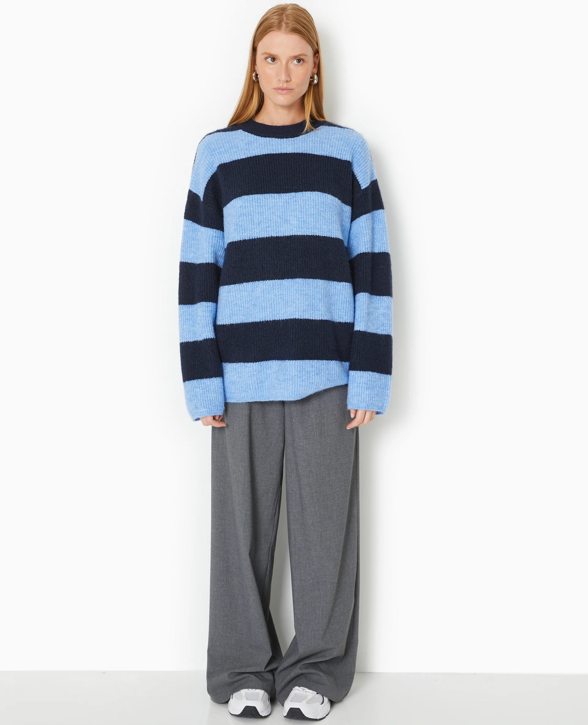 Pull oversize en maille rayée - Image 2