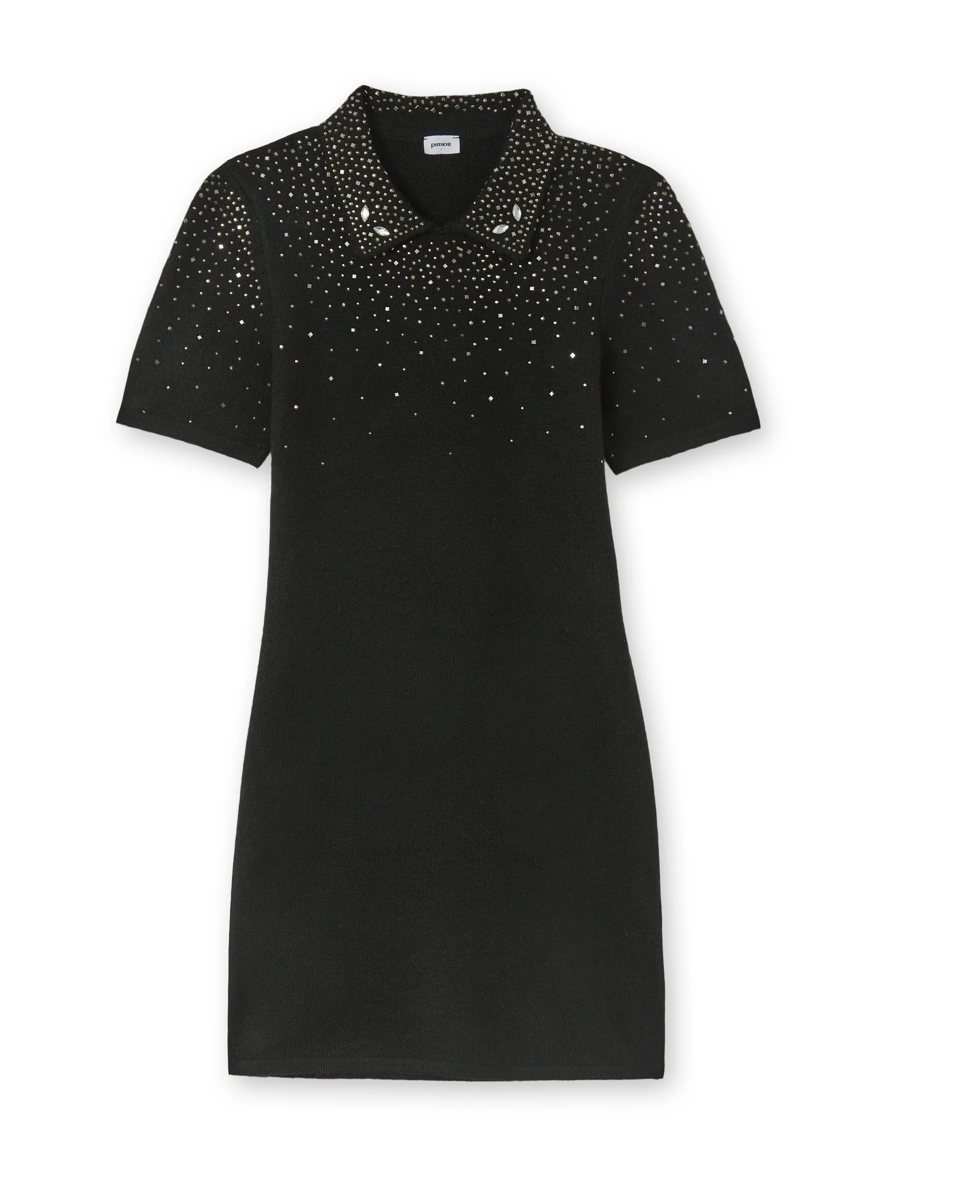 Robe courte en maille fine avec brillants - Image 4