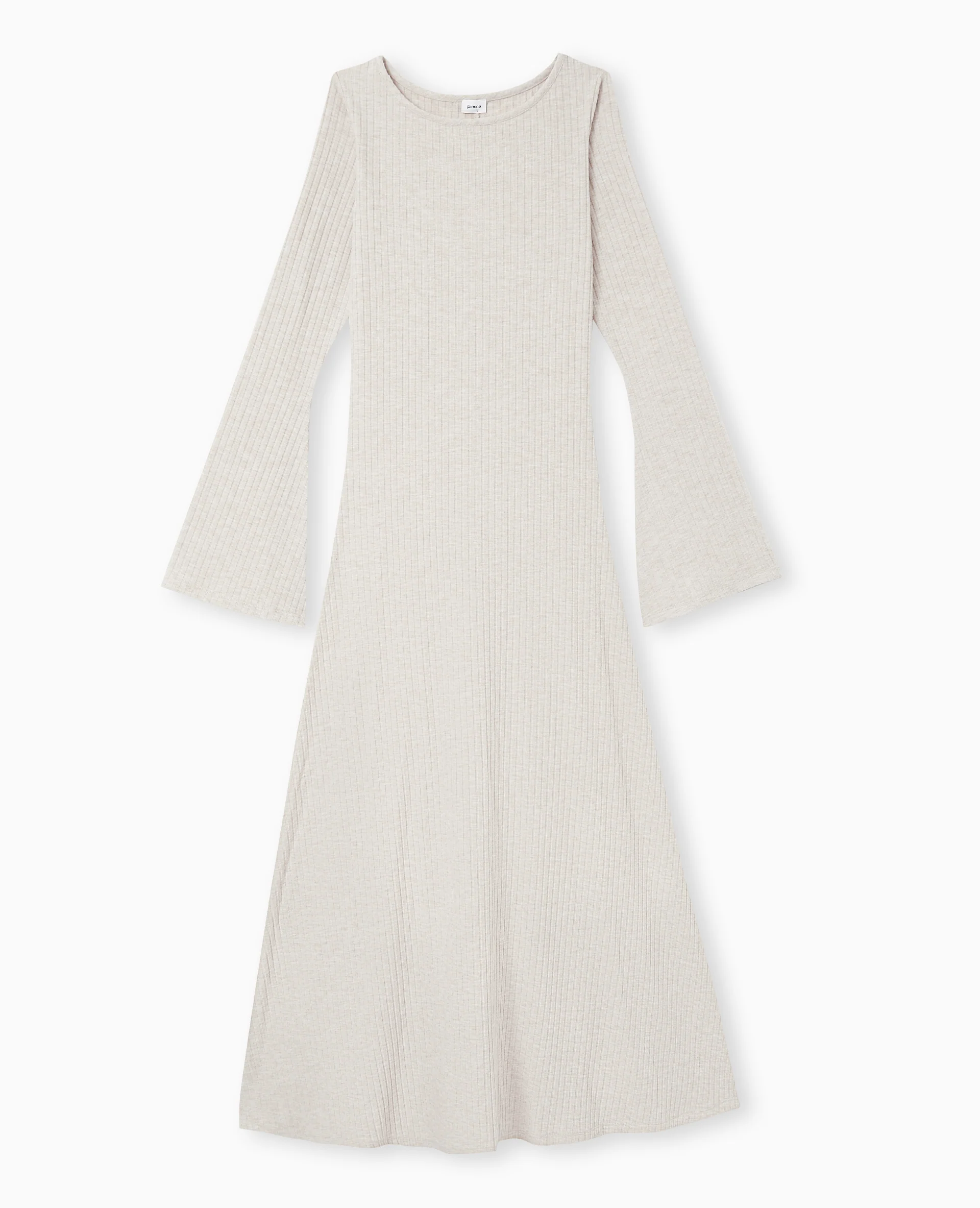Robe longue évasée en maille côtelée - Image 4