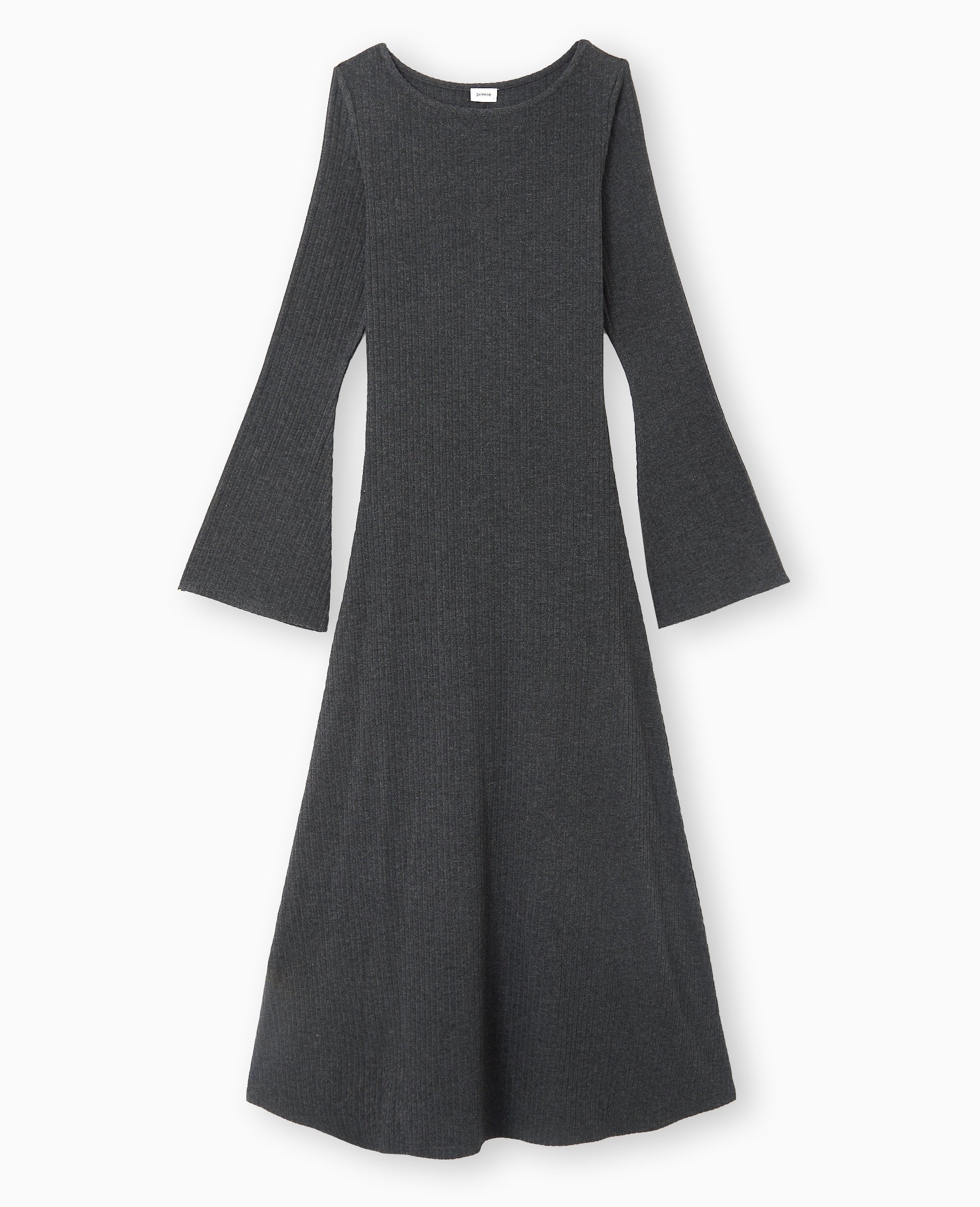 Robe longue évasée en maille côtelée - Image 4