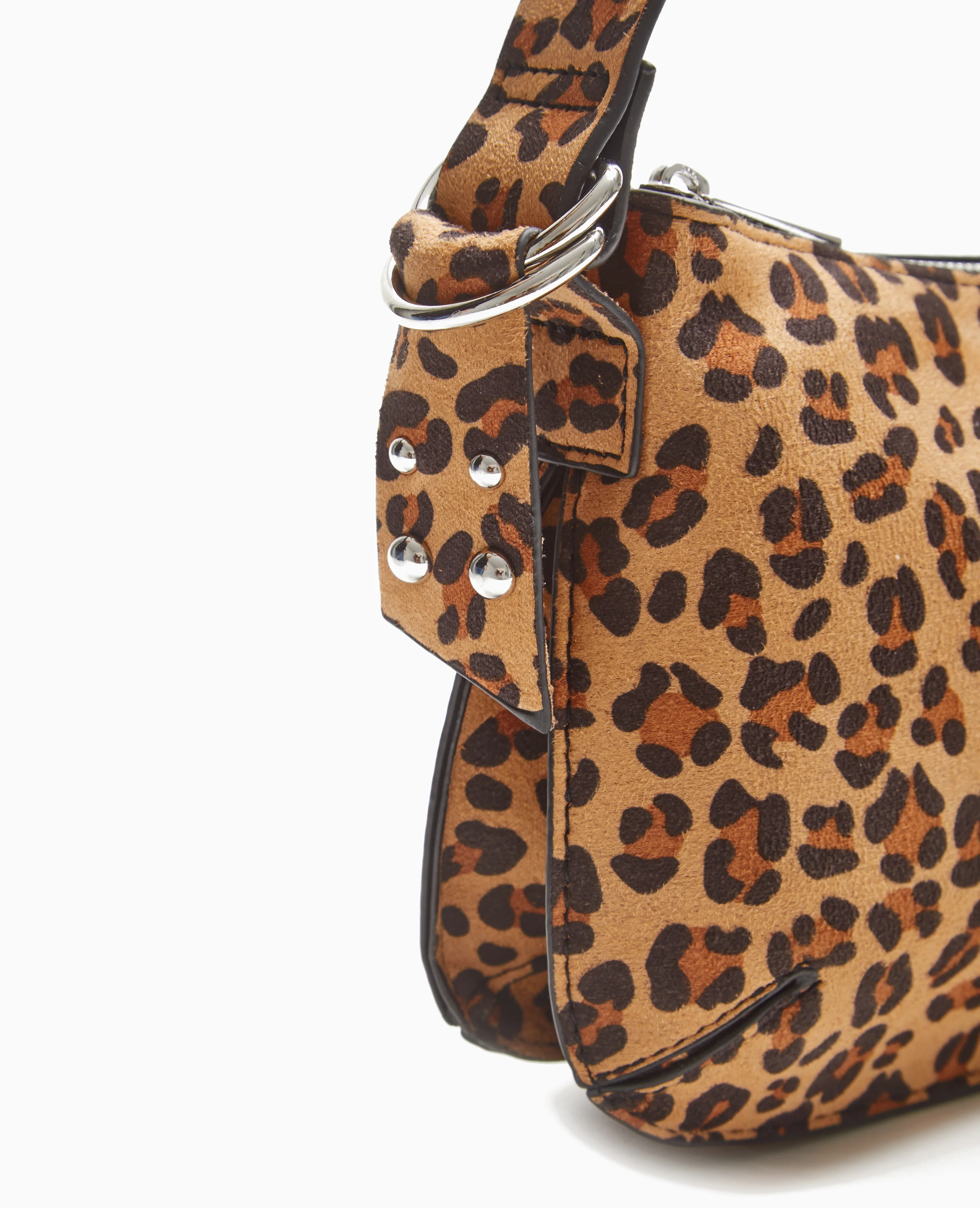 Sac porté épaule effet double poche motif léopard - Image 3