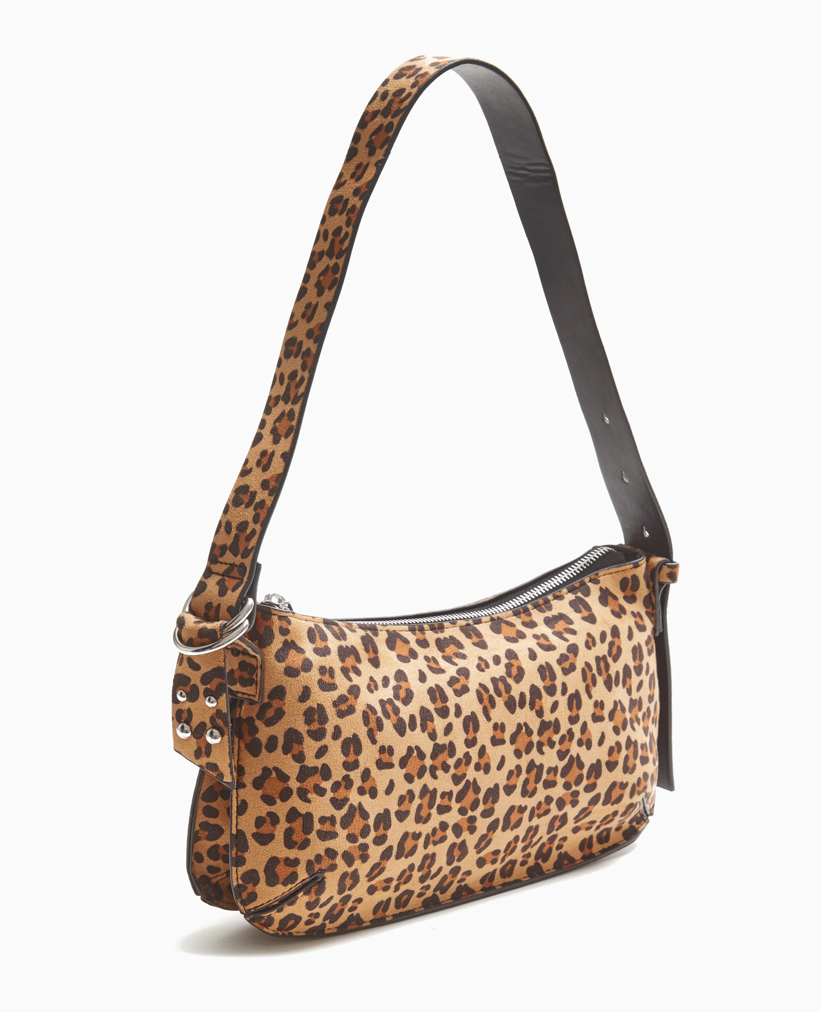 Sac porté épaule effet double poche motif léopard - Image 6