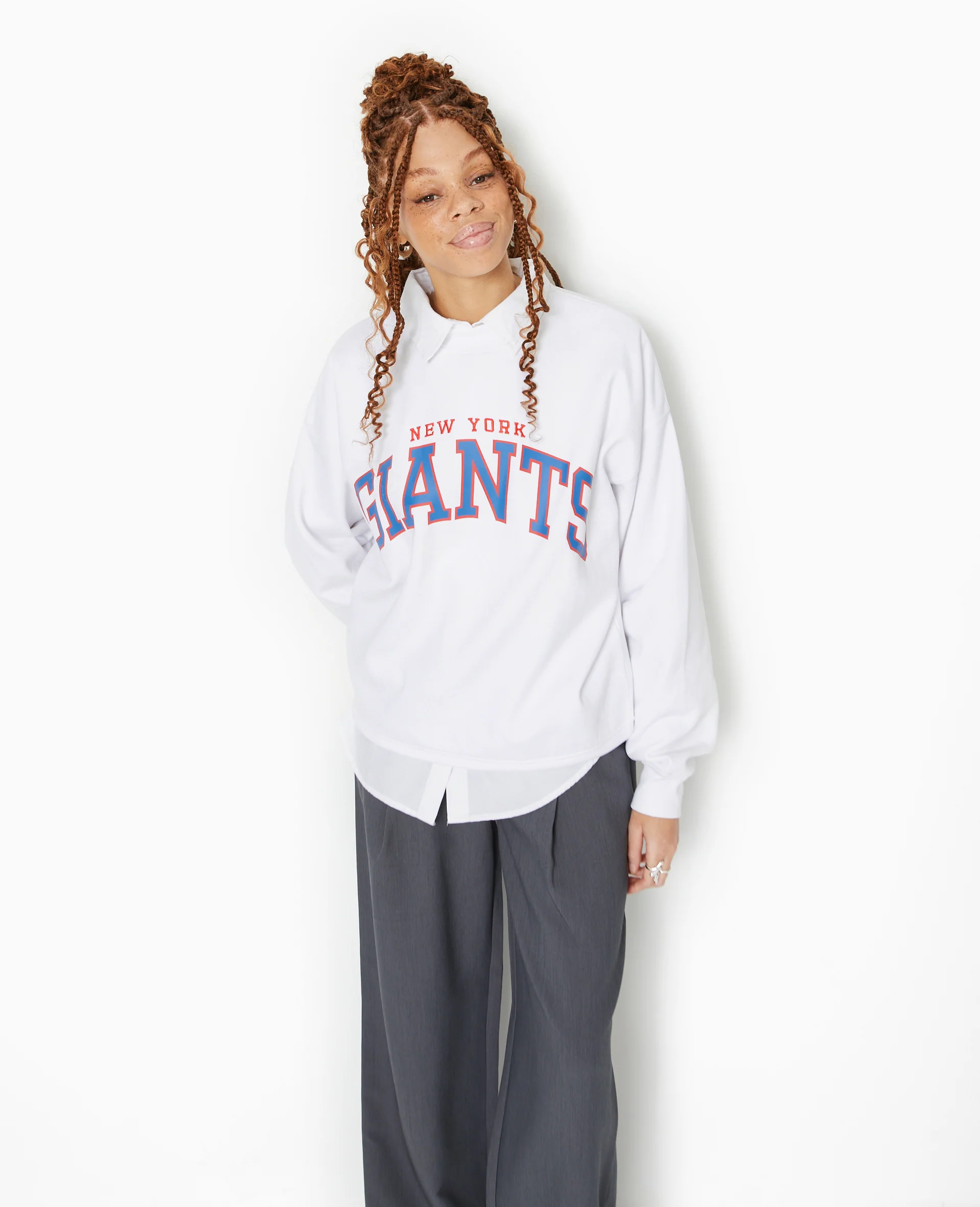 Sweat oversize avec print et broderie GIANTS - Image 2