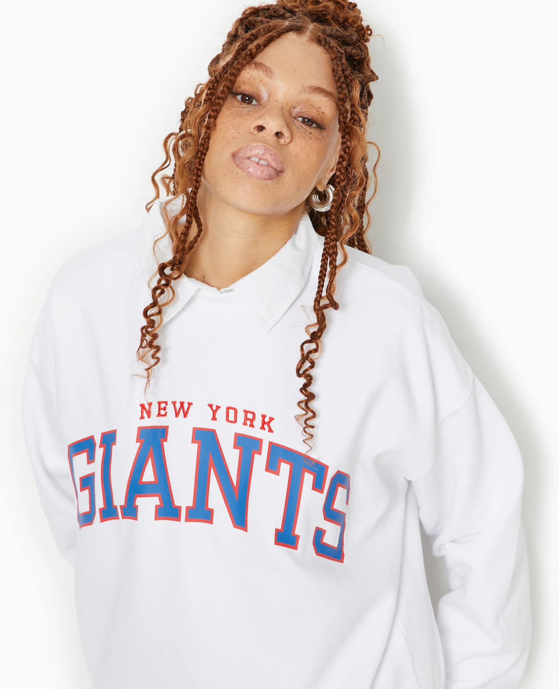 Sweat oversize avec print et broderie GIANTS - Image 8