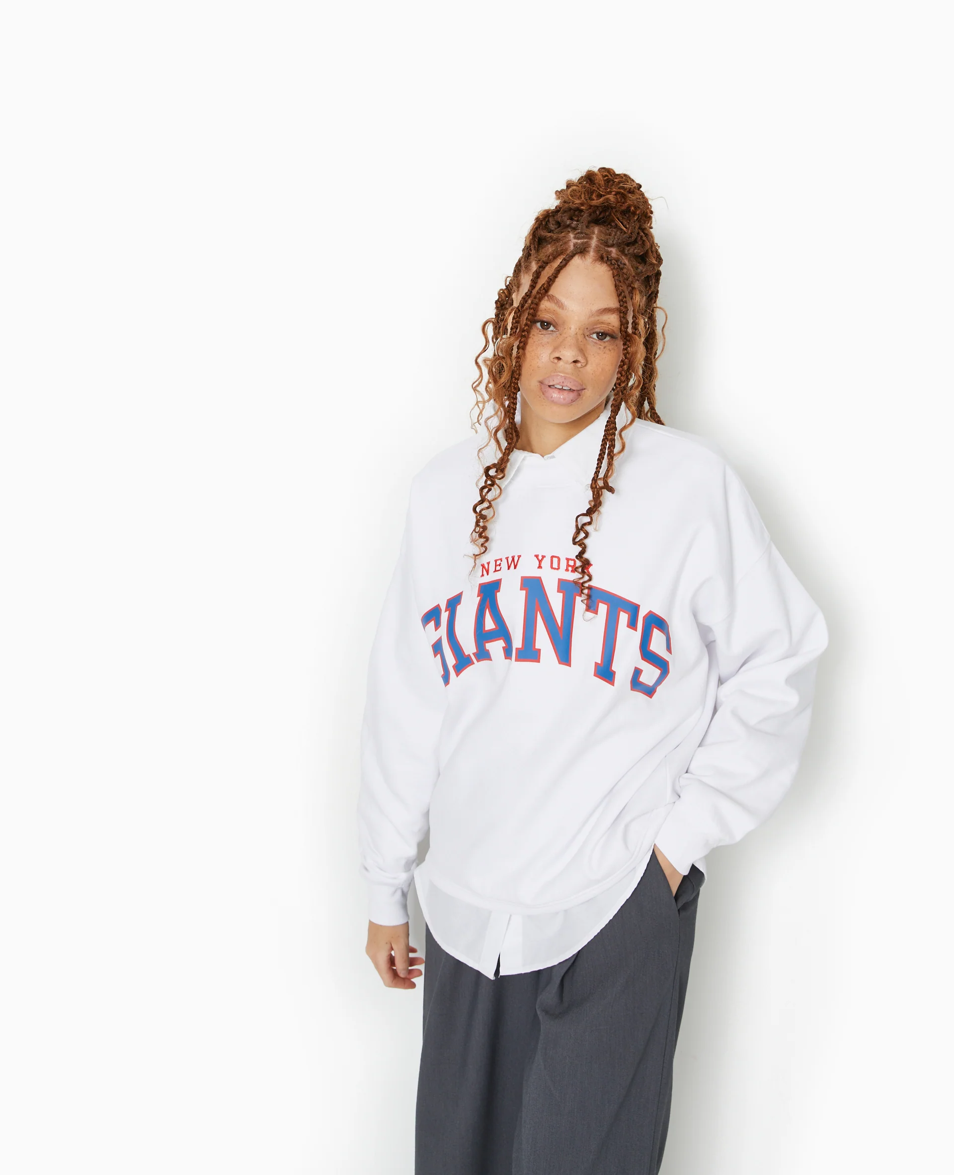 Sweat oversize avec print et broderie GIANTS - Image 9