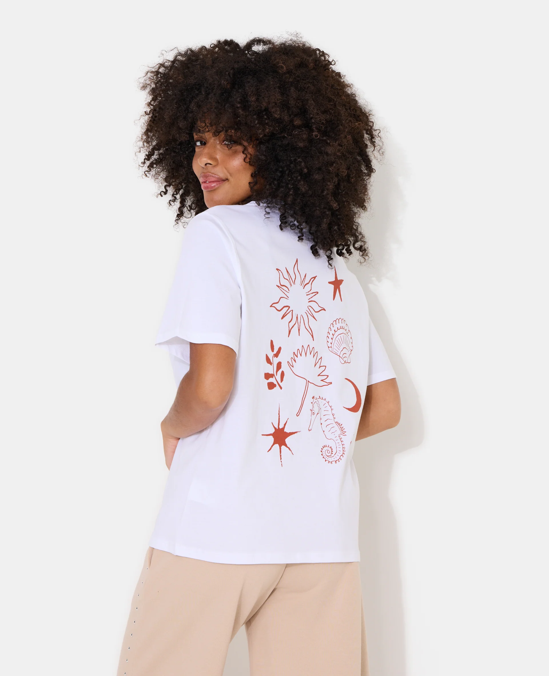 T-shirt oversize avec print devant et dos